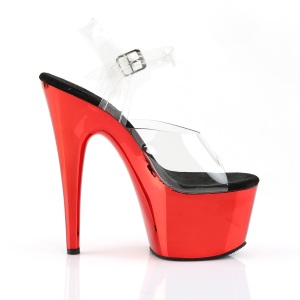 Plateau rosso cromato 18 cm Pleaser ADORE-708 scarpe da pole dance