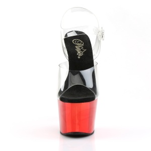 Plateau rosso cromato 18 cm Pleaser ADORE-708 scarpe da pole dance