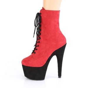 Red Black 18 cm ADORE-1020FSTT Exotic pole dance ankle boots