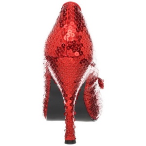 Red Sequins 11,5 cm OZ-06 High Heeled Evening Pumps Shoes