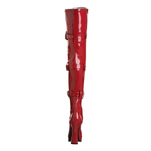 Red Shiny 13 cm ELECTRA-3028 High Heeled Overknee Boots