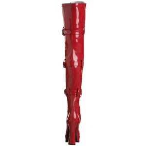 Red Shiny 13 cm ELECTRA-3028 Thigh High Boots for Men