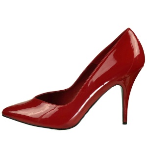 Red Shiny 13 cm SEDUCE-420V Pumps High Heels for Men