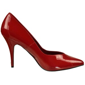 Red Shiny 13 cm SEDUCE-420V Pumps High Heels for Men