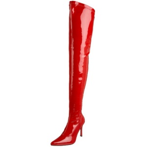 Red Shiny 9,5 cm LUST-3000 overknee high heel boots