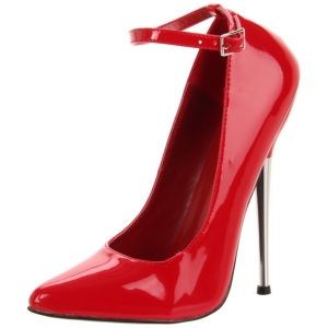 Red Varnished 16 cm DAGGER-12 Women Pumps Shoes Stiletto Heels