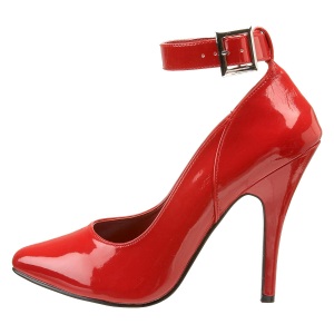 Red pumps 13 cm SEDUCE-431 ankle strap high heels pumps