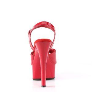 Red sandals platform 15 cm GLEAM-609 pleaser high heels sandals