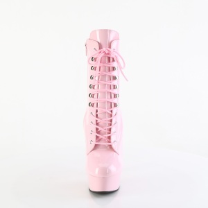 Rosa 15 cm DELIGHT-1020 stivaletti alti con lacci da pole dance