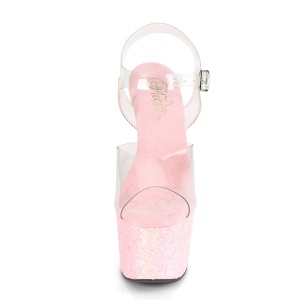 Rosa glitter plateau 18 cm ADORE-708LG scarpe da pole dance