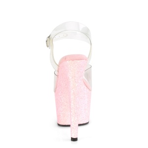 Rosa glitter plateau 18 cm ADORE-708LG scarpe da pole dance