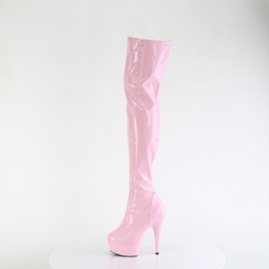 Rose 15 cm DELIGHT-3000HWR Hologram exotic pole dance overknee boots