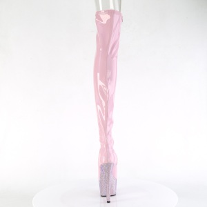 Rose 18 cm BEJ-3011-7 Hologram exotic pole dance overknee boots