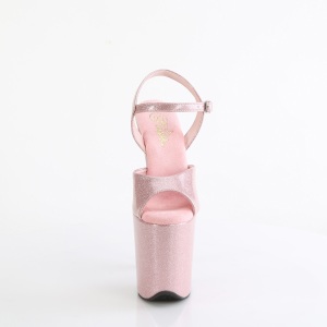 Rose 20 cm FLAMINGO-809GP glitter platform high heels