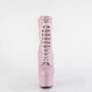 Rose glitter 18 cm ADORE high heels ankle boots platform