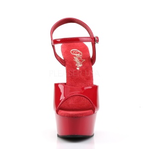 Rosso 15 cm DELIGHT-609 tacco alto pleaser con plateau