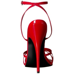 Rosso 15 cm Devious DOMINA-108 sandali tacchi a spillo