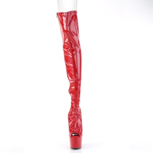 Rosso 18 cm ADORE-3011HWR Ologramma piattaforma stivali overknee spuntate