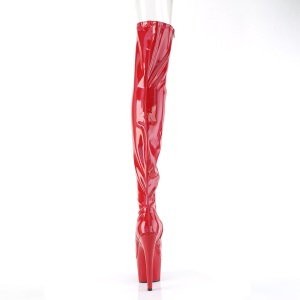 Rosso 18 cm ADORE-3011HWR Ologramma piattaforma stivali overknee spuntate