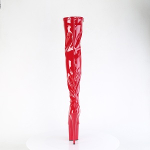 Rosso 20 cm FLAMINGO-3000 plateau suola stivali alti lunghi