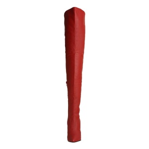 Rosso Pelle 13 cm LEGEND-8899 stivali alti numeri grandi da uomo