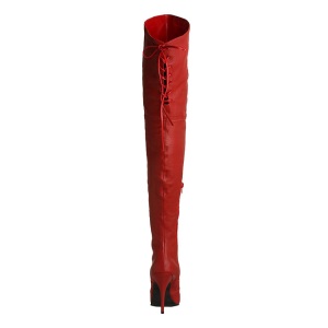 Rosso Pelle 13 cm LEGEND-8899 stivali alti numeri grandi da uomo