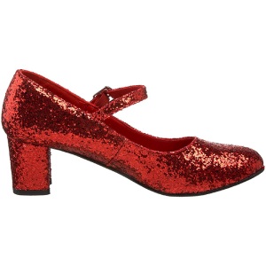 Rosso Scintillare 5 cm SCHOOLGIRL-50G Scarpe Dcollet Mary Jane