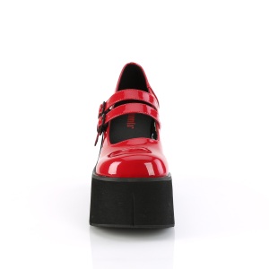 Rosso Vegano 11,5 cm DemoniaCult KERA-08 scarpe dcollet mary jane plateau