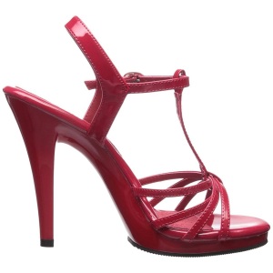 Rosso Vernice 12 cm FLAIR-420 scarpe tacco alto numeri grandi per uomo