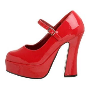 Rosso Vernice 13 cm DOLLY-50 Tacchi altissimi da uomo