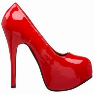 Rosso Vernice 14,5 cm Burlesque BORDELLO TEEZE-06 Plateau Scarpe Dcollet