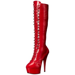 Rosso Vernice 15,5 cm DELIGHT-2023 Plateau Stivali Donna