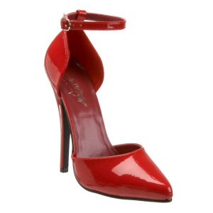 Rosso Vernice 15 cm DOMINA-402 scarpe dcollet con tacchi bassi