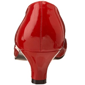 Rosso Vernice 5 cm FAB-420W scarpe dcollet con tacchi bassi