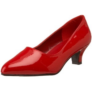 Rosso Vernice 5 cm FAB-420W scarpe dcollet con tacchi bassi