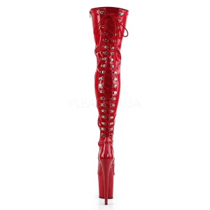 Rosso Verniciata 20 cm FLAMINGO-3063 plateau stivali alti con tacco