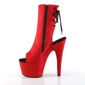 Rosso faux suede 18 cm ADORE-1018FS stivaletti da pole dance