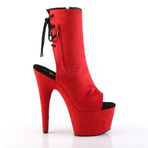 Rosso faux suede 18 cm ADORE-1018FS stivaletti da pole dance