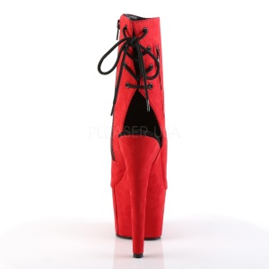 Rosso faux suede 18 cm ADORE-1018FS stivaletti da pole dance