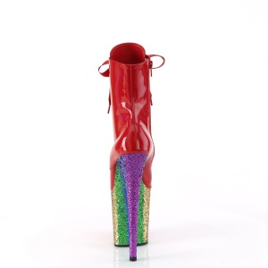 Rosso glitter 20 cm FLAMINGO-1020HG stivaletti exotic pole