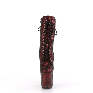 Rosso modello di serpente 20 cm 1040SPF stivaletti exotic pole dance