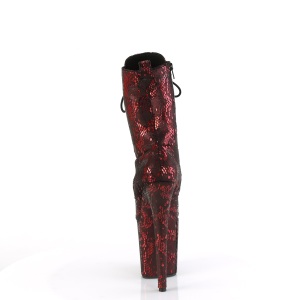 Rosso modello di serpente 20 cm 1040SPF stivaletti exotic pole dance