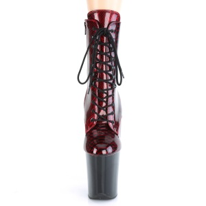 Rosso modello di serpente 20 cm FLAMINGO-1020SP stivaletti exotic pole dance