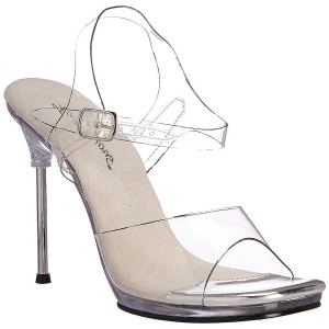 Silver 11,5 cm CHIC-08 High Heeled Stiletto Sandals