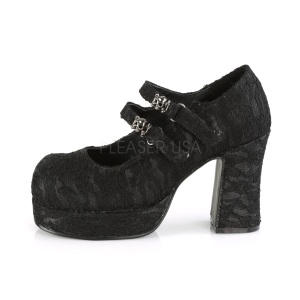 Tessuto del merletto 9,5 cm DemoniaCult GOTHIKA-09 lolita scarpe plateau