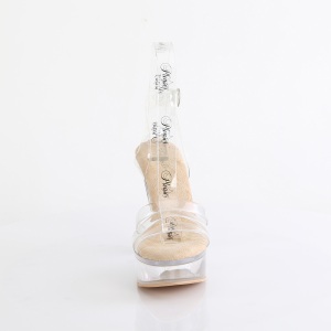 Transparent 13 cm MARTINI-505 Beige platform sandals heels shoes