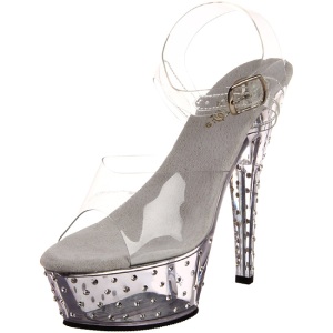 Transparent 15 cm STARDUST-608 Womens Shoes with High Heels