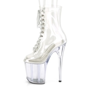 Transparent 20 cm FLAMINGO-1020C Exotic pole dance boots