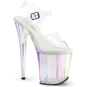 Transparent 20 cm FLAMINGO-808HT Hologram platform high heels shoes