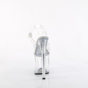 Transparent 20 cm NAUGHTY-8083 Acrylic platform high heels shoes